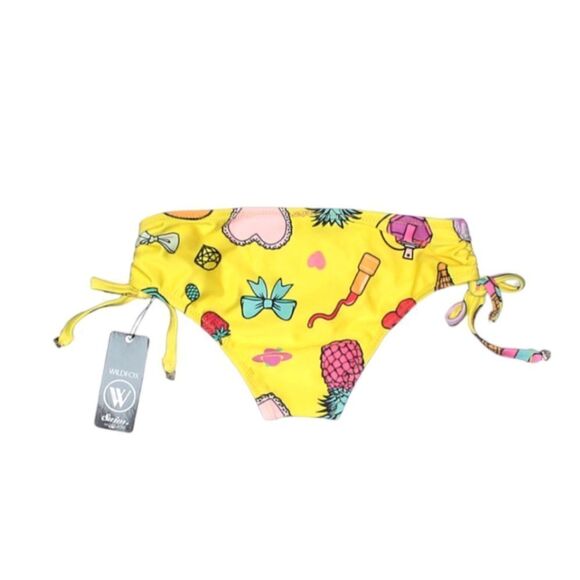 🆕Wildfox Emoji Print Yellow Bikini Bottom - Picture 2 of 4